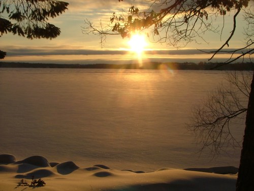 february 8th, 2013, sunrise over frozen green lake 034