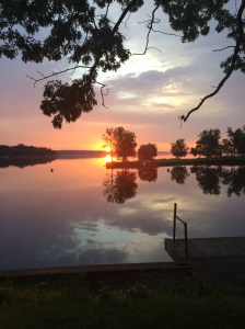 pier in the early morning sun